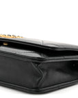 Lambskin Quilted CHNL 19 Wallet On Chain WOC Black