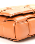 Lambskin Maxi Intreccio Padded Chain Cassette Crossbody Bag Clay