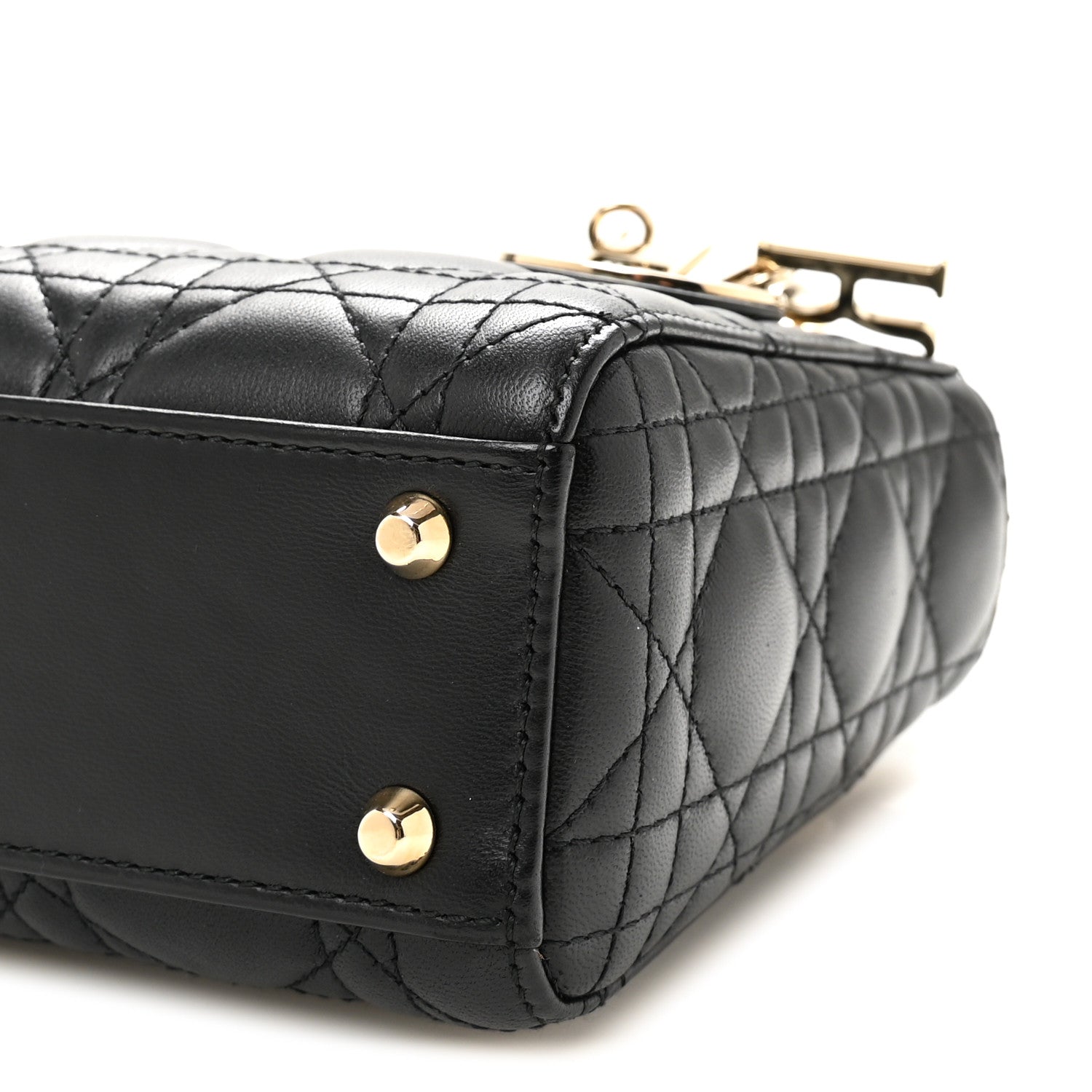 Lambskin Cannage Mini Lady D1OR Black