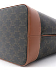 Triomphe Canvas Calfskin Medium Cabas Bag Tan