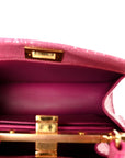 Stingray Shiny Nappa Petite Peekaboo I SEE U Satchel Ciclamino Pilar