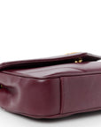 Lambskin Chevron Quilted Mini Loulou Rouge Cabernet