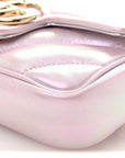 Iridescent Nappa Chevron Matelasse Super Mini GG Marmont Shoulder Bag Iridescent Escape Pink