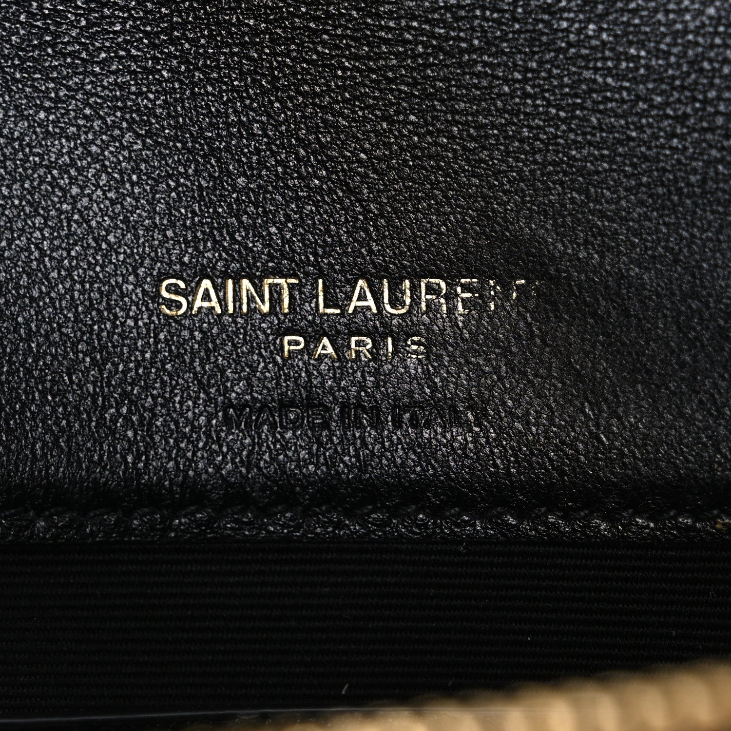 Lambskin Matelasse Chevron Monogram Envelope Chain Wallet Black