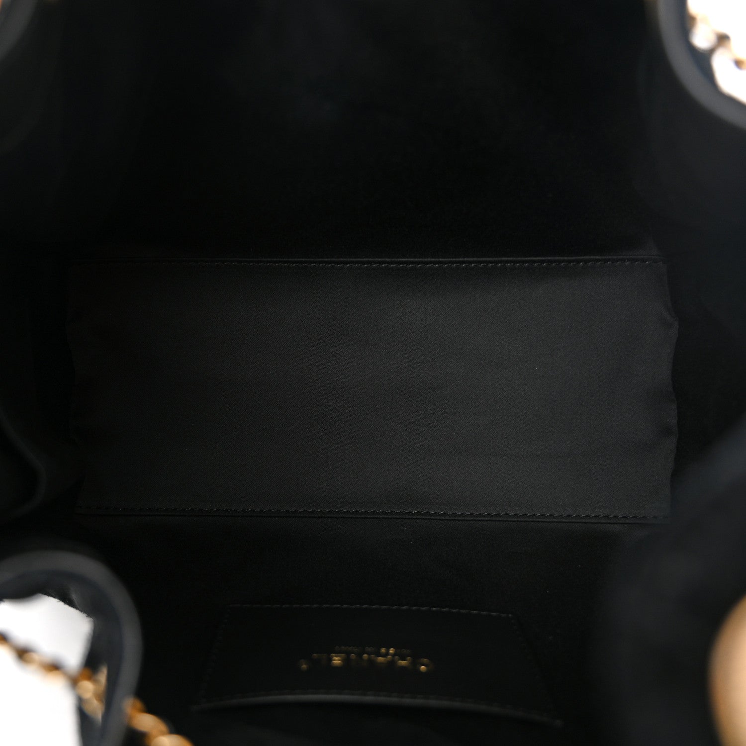 Suede Quilted Small CHNL 25 Handbag Black