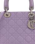 Lambskin Cannage Medium Lady D1OR Purple