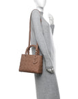 Ultra Matte Calfskin Cannage Medium Lady D1OR Beige