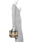 House Check Studded Small Tote Black