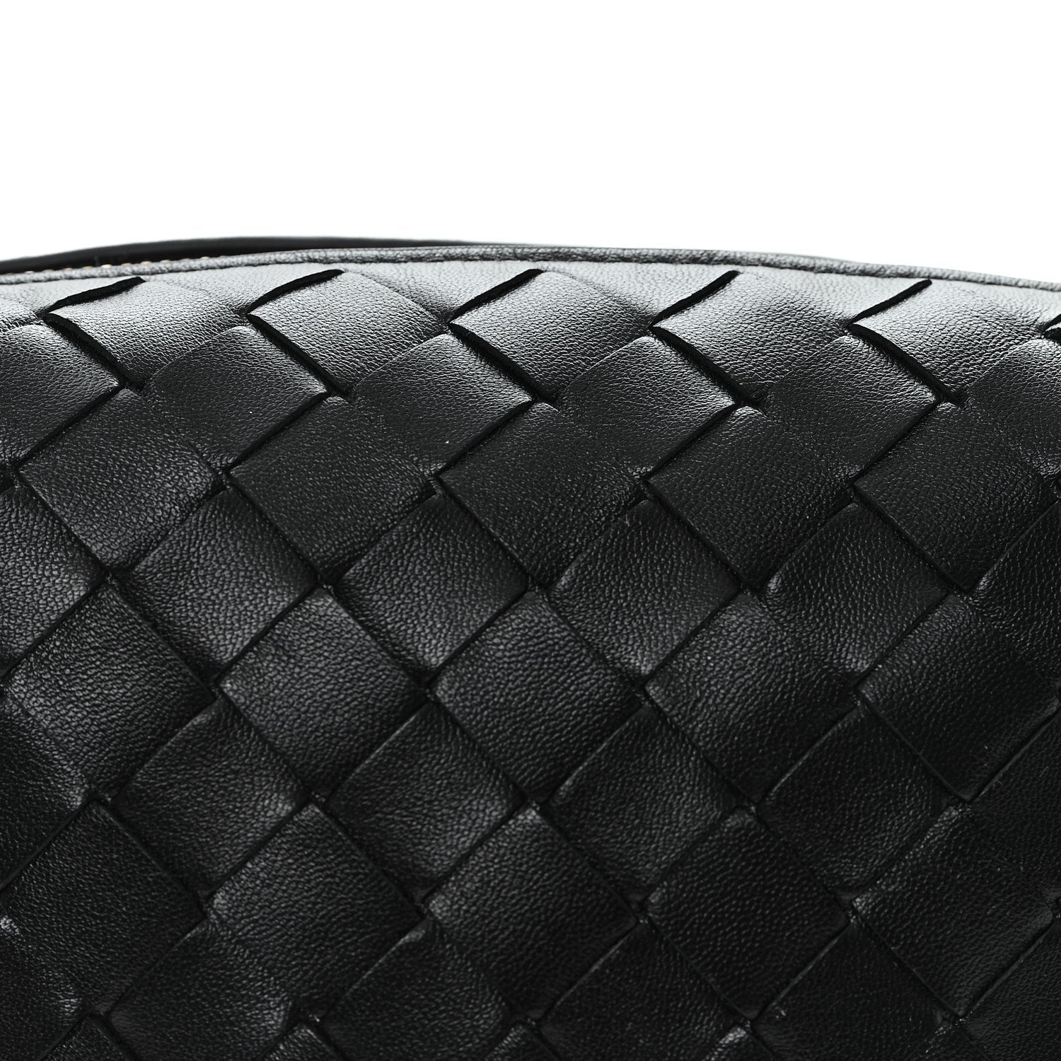 Calfskin Nappa Intrecciato Candy Wallace Black