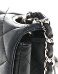 Lambskin Quilted Mini Square Flap Black