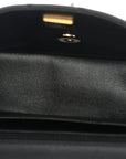Lambskin Quilted Mini Rectangular Flap Black