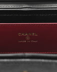 Shiny Caviar Preppy Coco Long Vanity With Strap Black