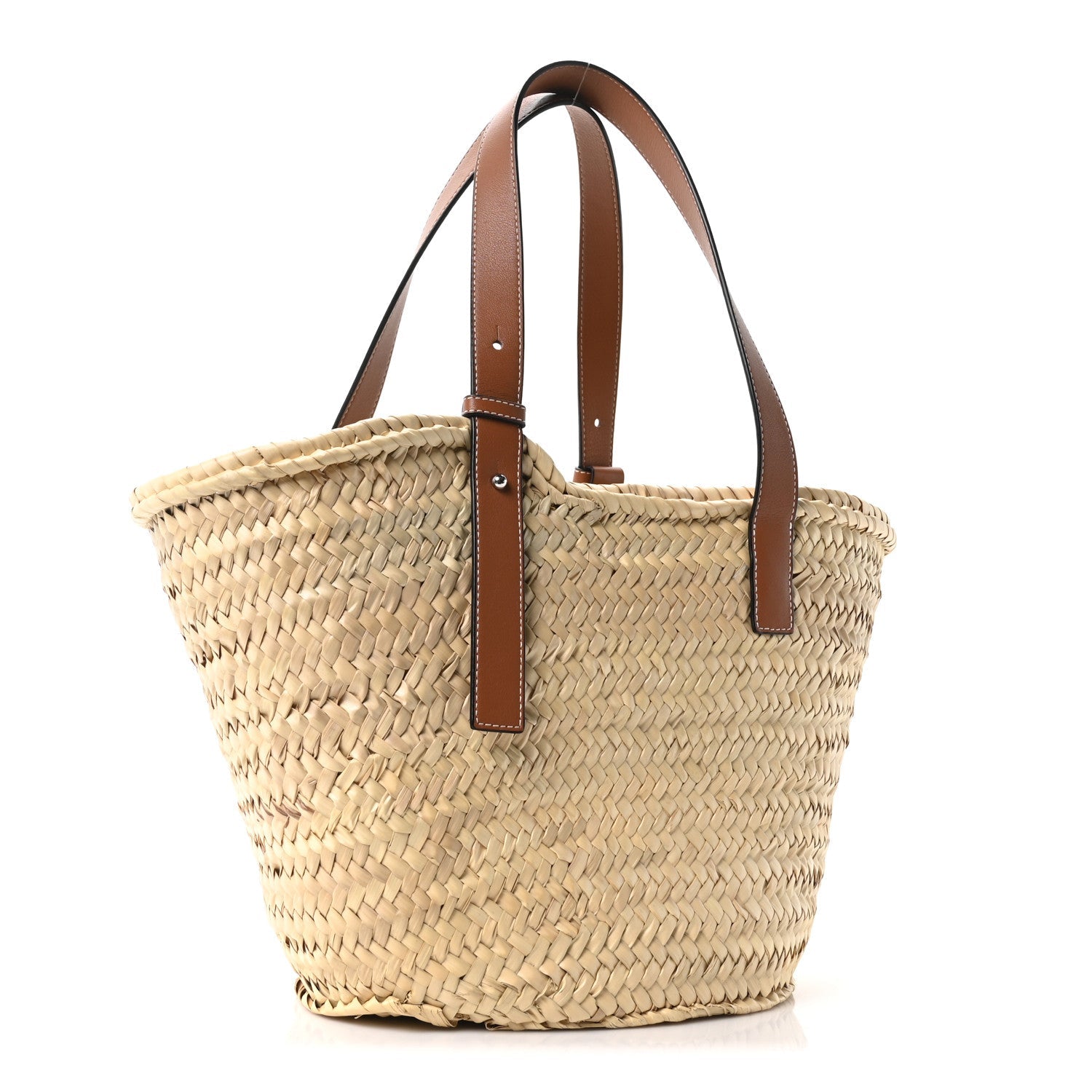 Raffia Basket Tote Bag Natural Tan