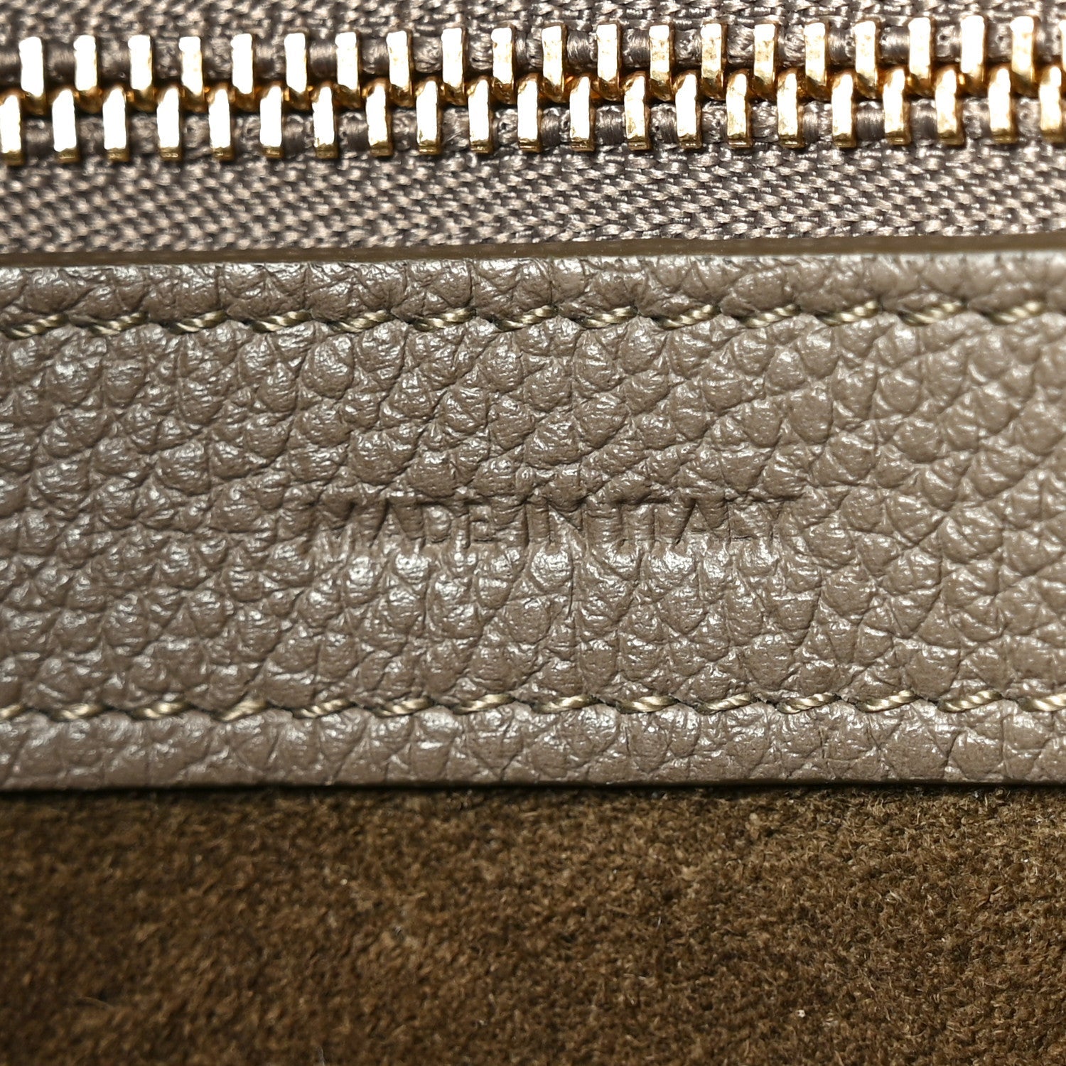 Soft Grained Calfskin Small Belt Cabas Phantom Taupe