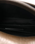Grained Lambskin Monogram Mini Niki Chain Satchel Dark Cork