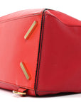 Calfskin Colorblock Medium Puzzle Bag Red