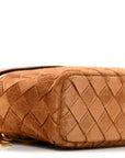 Suede Intrecciato Bang Bang Vanity Case Amber