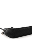 Nylon Tessuto Impuntu Quilted Crossbody Bag Black