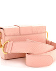 Snakeskin 30 Montaigne Box Bag Rose Clair