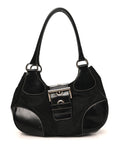 Tessuto Nylon Moon Shoulder Bag Black