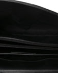 Calfskin Y Quilted Monogram Monochrome Small Loulou Chain Satchel Black