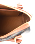Triomphe Canvas Calfskin Small Boston Bag Tan