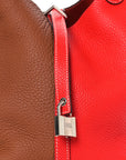 Taurillon Clemence Casaque Picotin Lock 22 MM Gold Rouge De Coeur