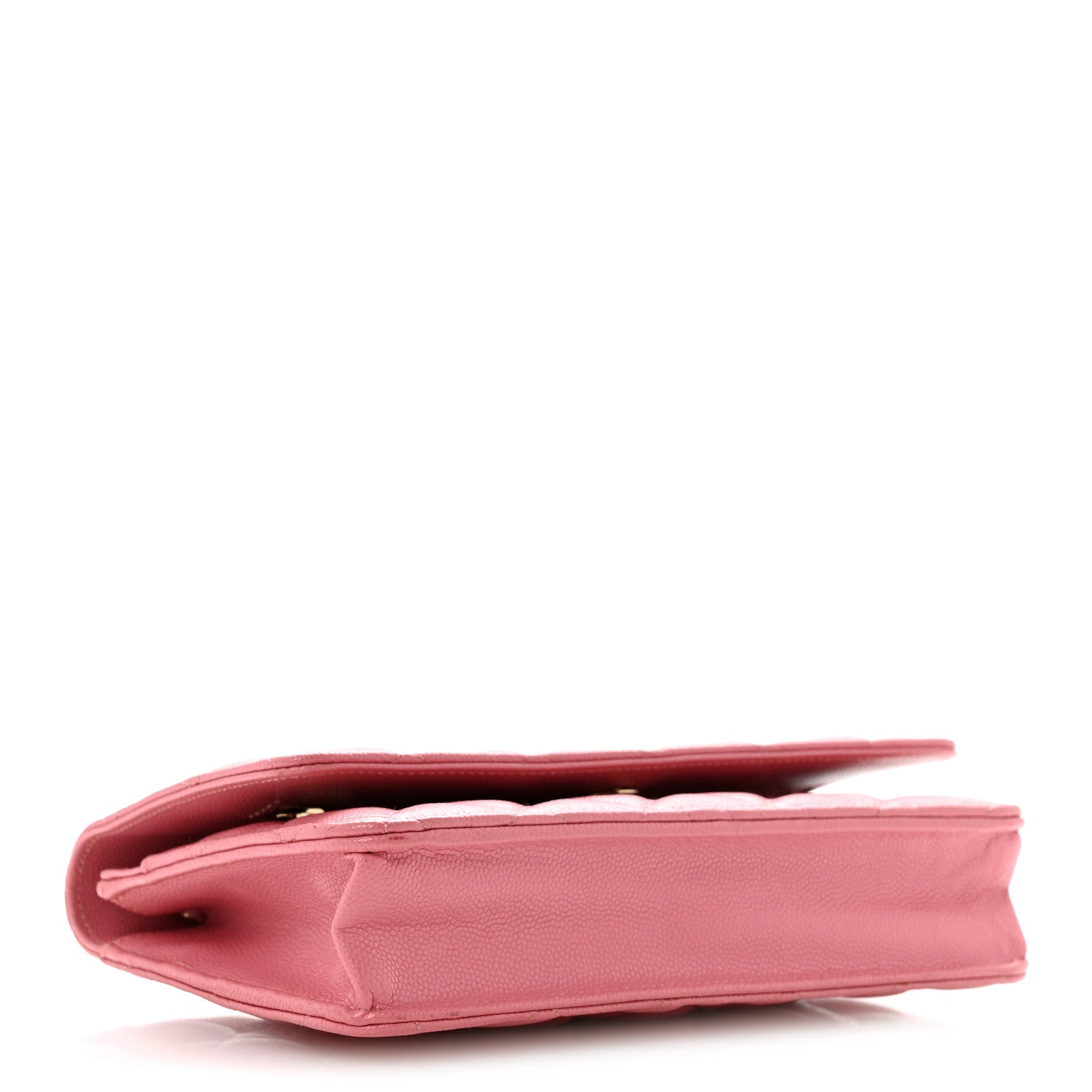 Caviar Quilted Wallet on Chain WOC Pink