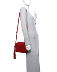 Calfskin Matelasse Monogram Lou Camera Bag Red