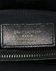 Calfskin Y Quilted Monogram Monochrome Medium Loulou Chain Satchel Black