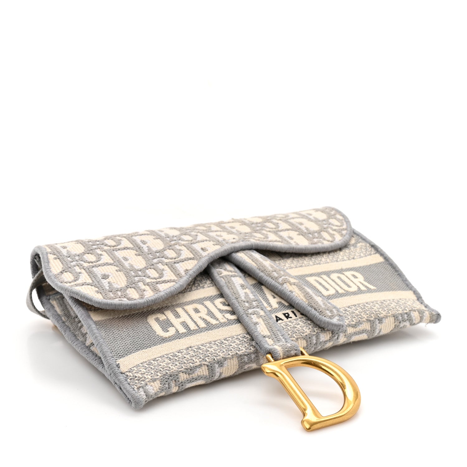 Oblique Slim Saddle Pouch Grey