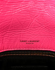 Crinkled Calfskin Matelasse Monogram Medium Niki Chain Satchel Rose Glow