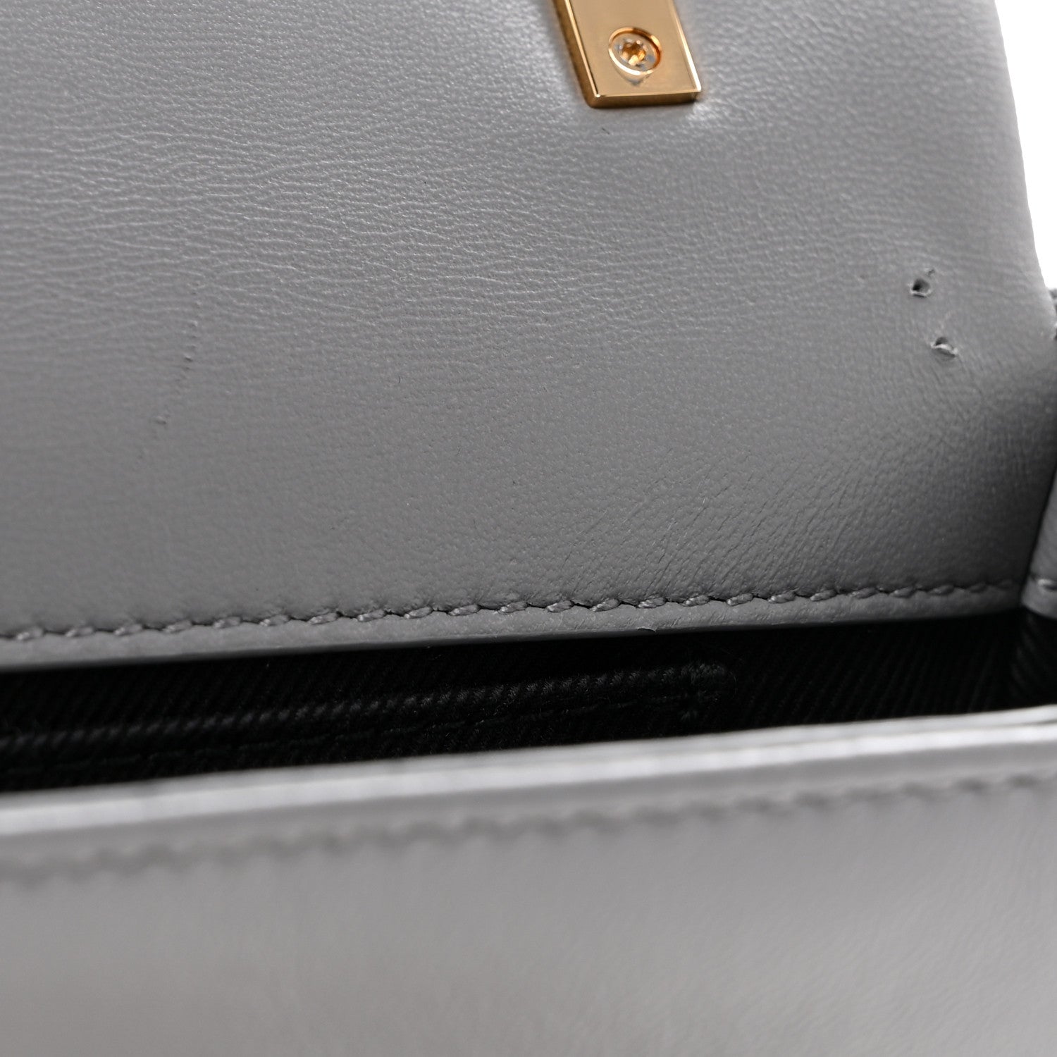 Lambskin Quilted Small Lola Bag Grey