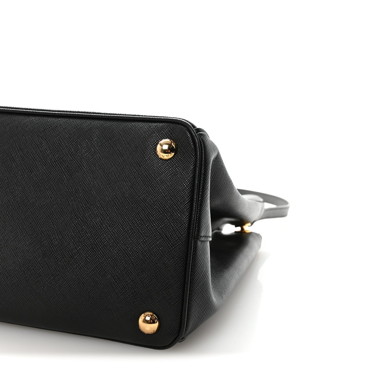 Saffiano Lux Large Galleria Double Zip Tote Black