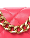 Lambskin Quilted Large CHNL 19 Flap Dark Pink