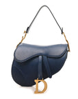 Calfskin Gradient Saddle Bag Indigo Blue