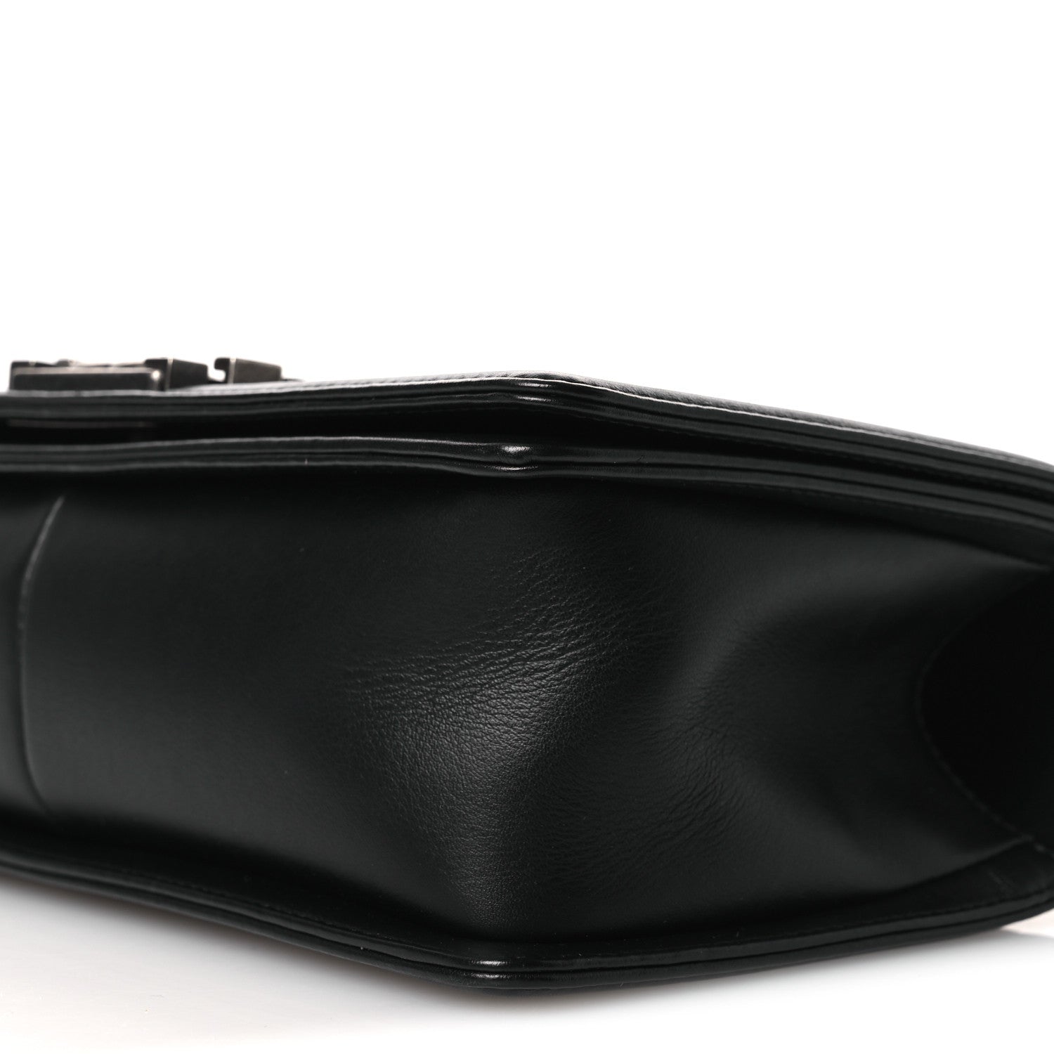 Calfskin Quilted Medium Boy Flap Black