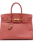 Epsom Birkin 35 Flamingo