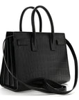 Calfskin Crocodile Embossed Baby Sac De Jour Black