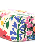 X KEN SCOTT Calfskin Matelasse Floral Print Mini GG Marmont Chain Shoulder Bag Ivory Pink