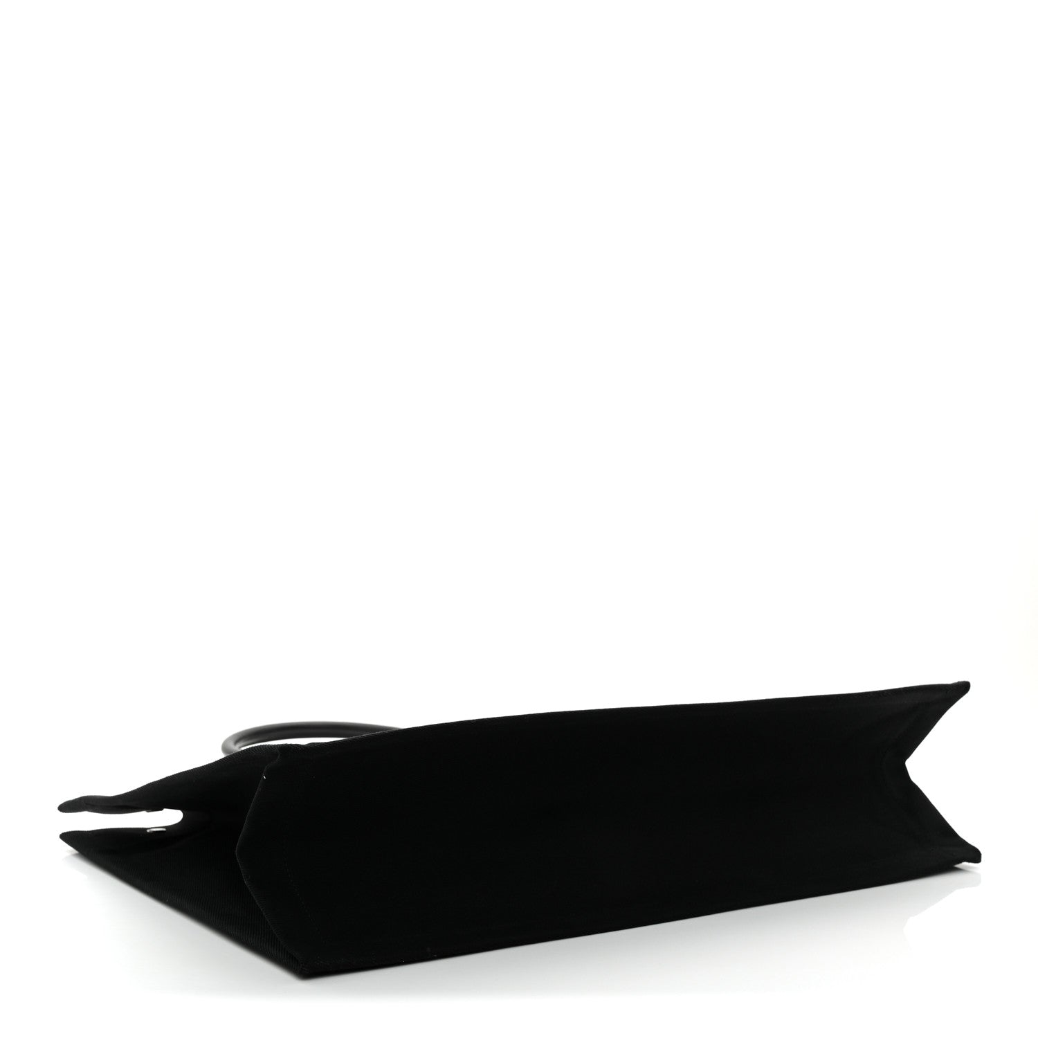 Linen Calfskin Rive Gauche Tote Black
