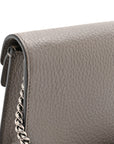 Dollar Calfskin Crystal Super Mini Dionysus Shoulder Bag Dusty Grey Black Diamond