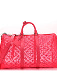 Monogram Fluo See Through Keepall Bandouliere 50 Rose