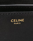 Shiny Lambskin Soft Triomphe Half Moon Bag Black
