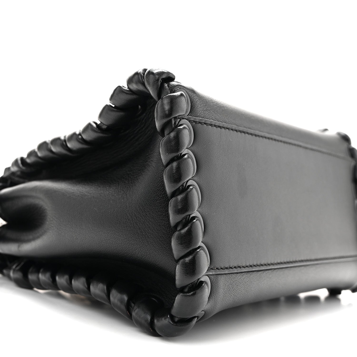 Nappa Lace Up Mini Peekaboo Iconic Satchel Black