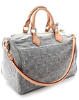 Monogram Denim Speedy Soft 30 Washed Gray