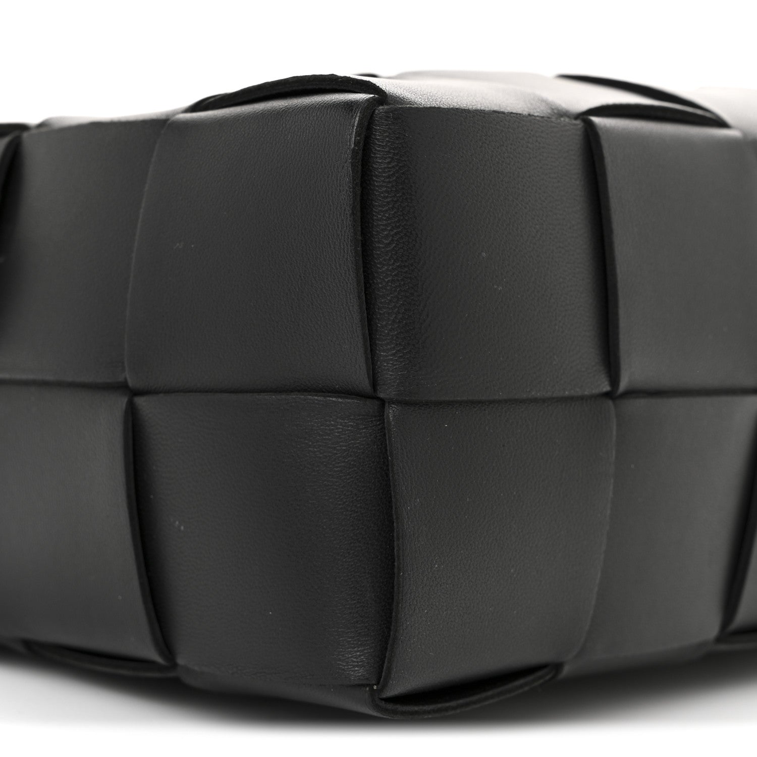 Lambskin Maxi Intrecciato Brick Cassette Bag Black