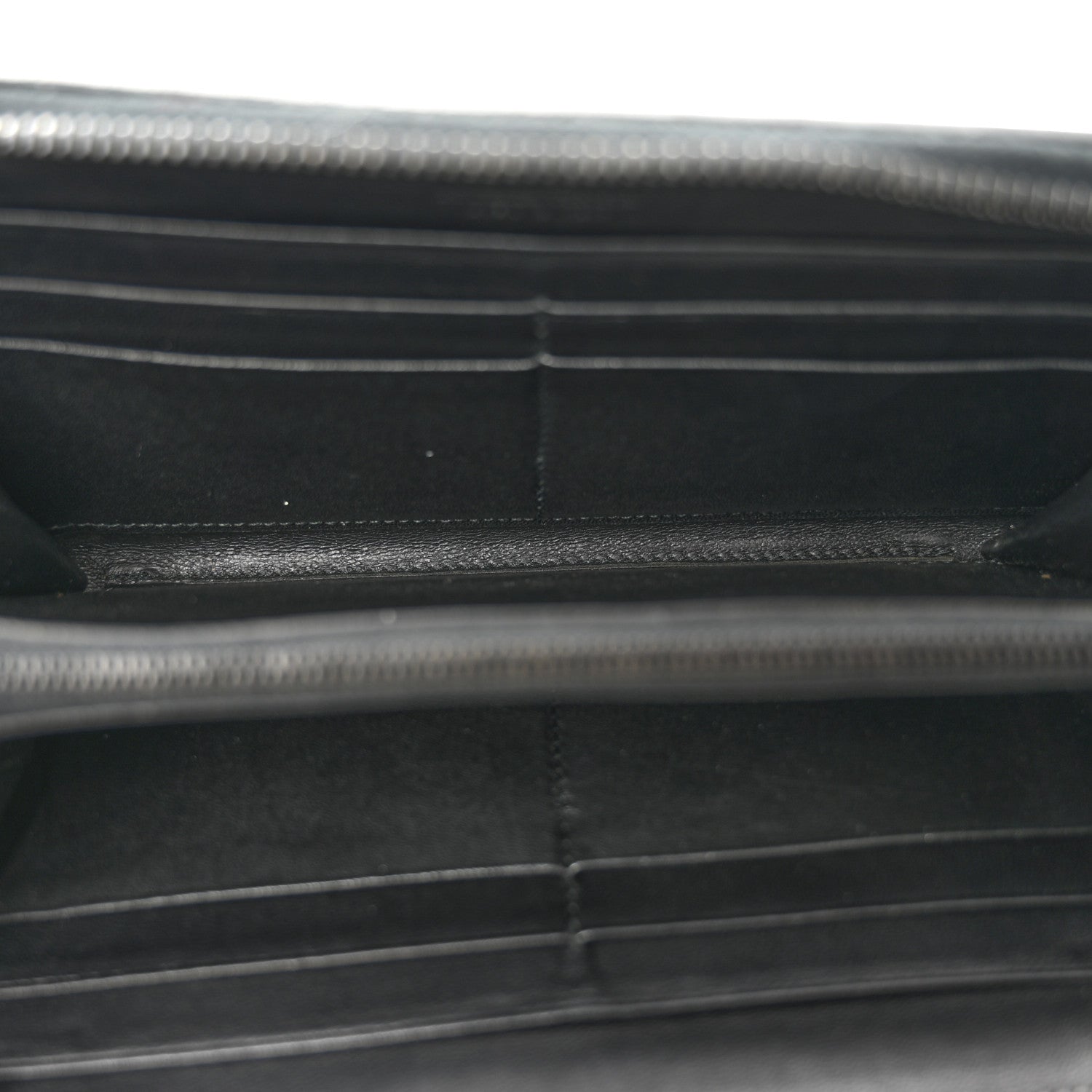 Nappa Intrecciato Zip Around Wallet Black