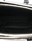 Satin Crystal Mini Galleria Double Zip Tote Metal