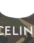 Canvas Calfskin Camouflage Ava Logo Triomphe Shoulder Bag Khaki